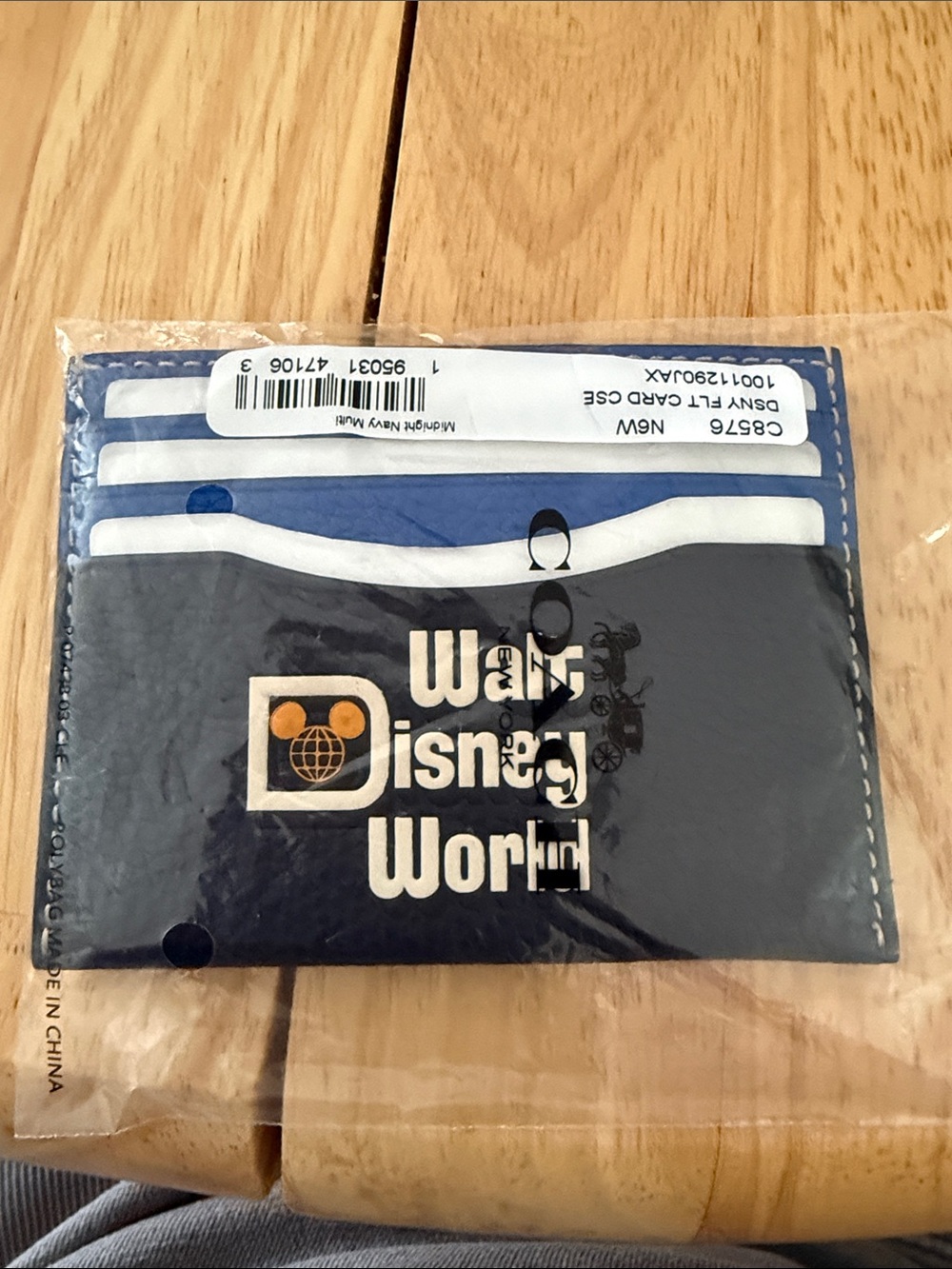 Disney Navy and White Walt Disney World Card Holder